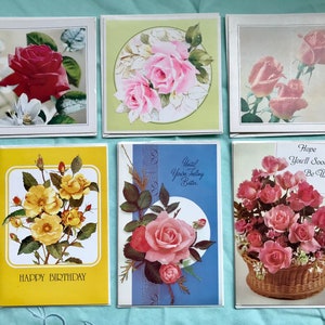 Vintage Greeting Cards - Vintage Birthday Cards - Vintage Get Well Soon Cards - 70's Vintage Cards -80's Vintage Cards-Scrapbooking Ephemera