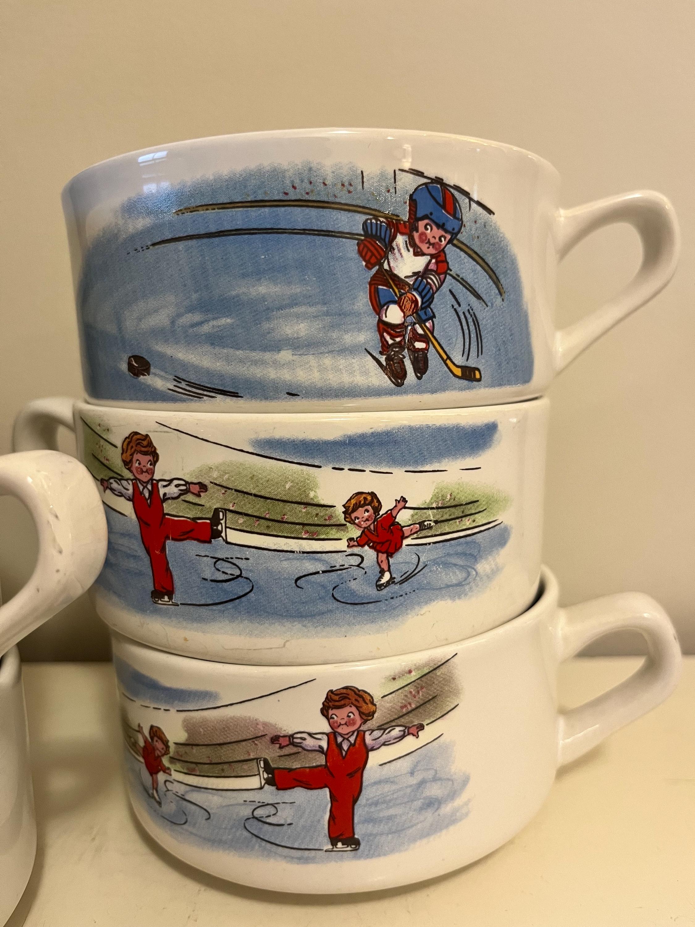 Vintage Campbell Soup Kids Soup Bowls With Handles - 80's