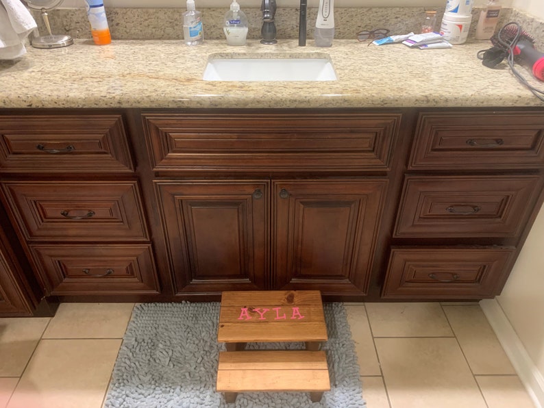 Personalized Child Step Stool/child Bathroom Stool/child Etsy