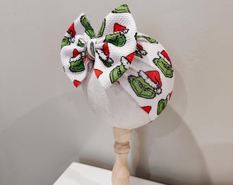 Christmas Baby Head Wrap: Oversized Newborn Bow