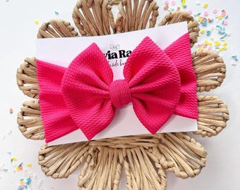 Magenta Big Bow Head Wrap: Oversized Hot Pink Baby Headband