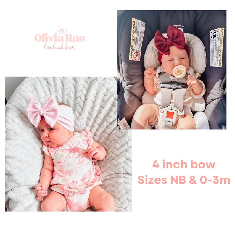 Valentine's Kisses Baby Headband: Oversized Bow Head Wrap bild 5