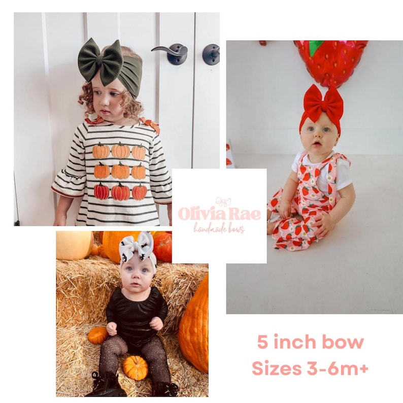 Valentine's Kisses Baby Headband: Oversized Bow Head Wrap bild 4