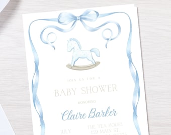 Hobbelpaard baby shower uitnodigen