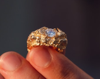Gold Devil Ring 14k Demon Band Ring Solid Satanic Wedding Band 14k Gold Devil Band Ring 18k Solid Gold Demon Ring For Man Gemstone Gold Band