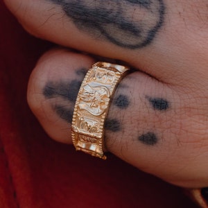 Gold Knight Ring 14k Knight Band Ring Solid Knight Wedding Band 14k Gold Knight Ring 18k Solid Knight Gold Rings For Man