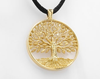 14k Gold Yggdrasil Pendant 18k Solid Tree Of Life Necklace Gold Viking Pendant For Man Yggdrasil Charm Mens Gold Jewelry