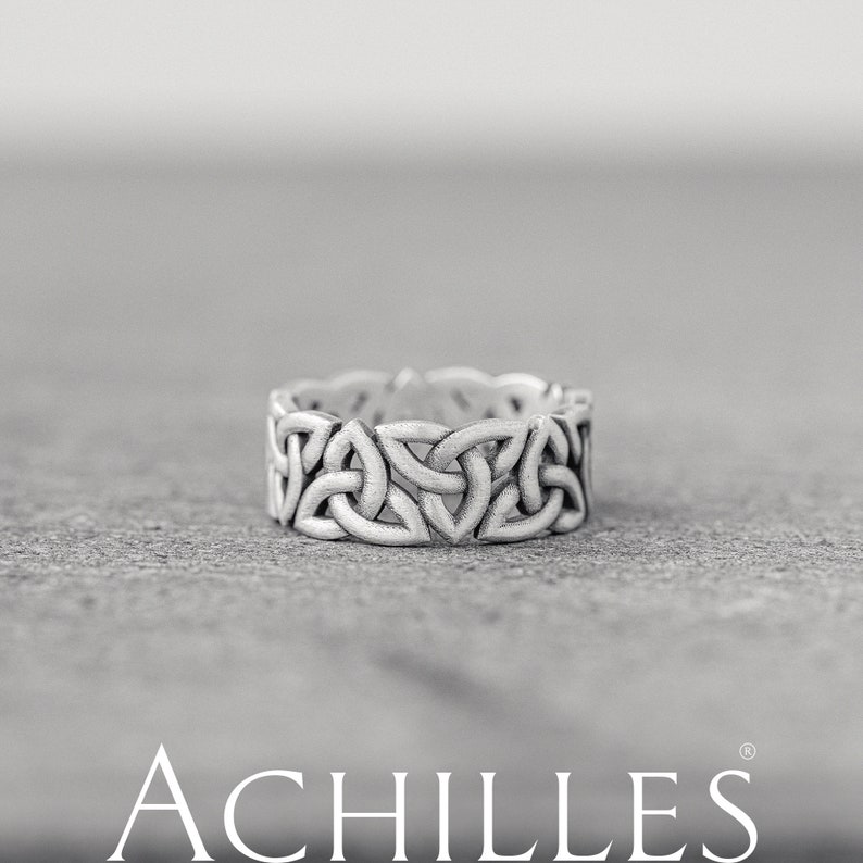 Bague Celtic Triquetra En Argent 925 Avec Pierre CZ - Symbolique Infini Et Amour - Cadeau Pour Femme, Sœur, Amie - Personnalisable