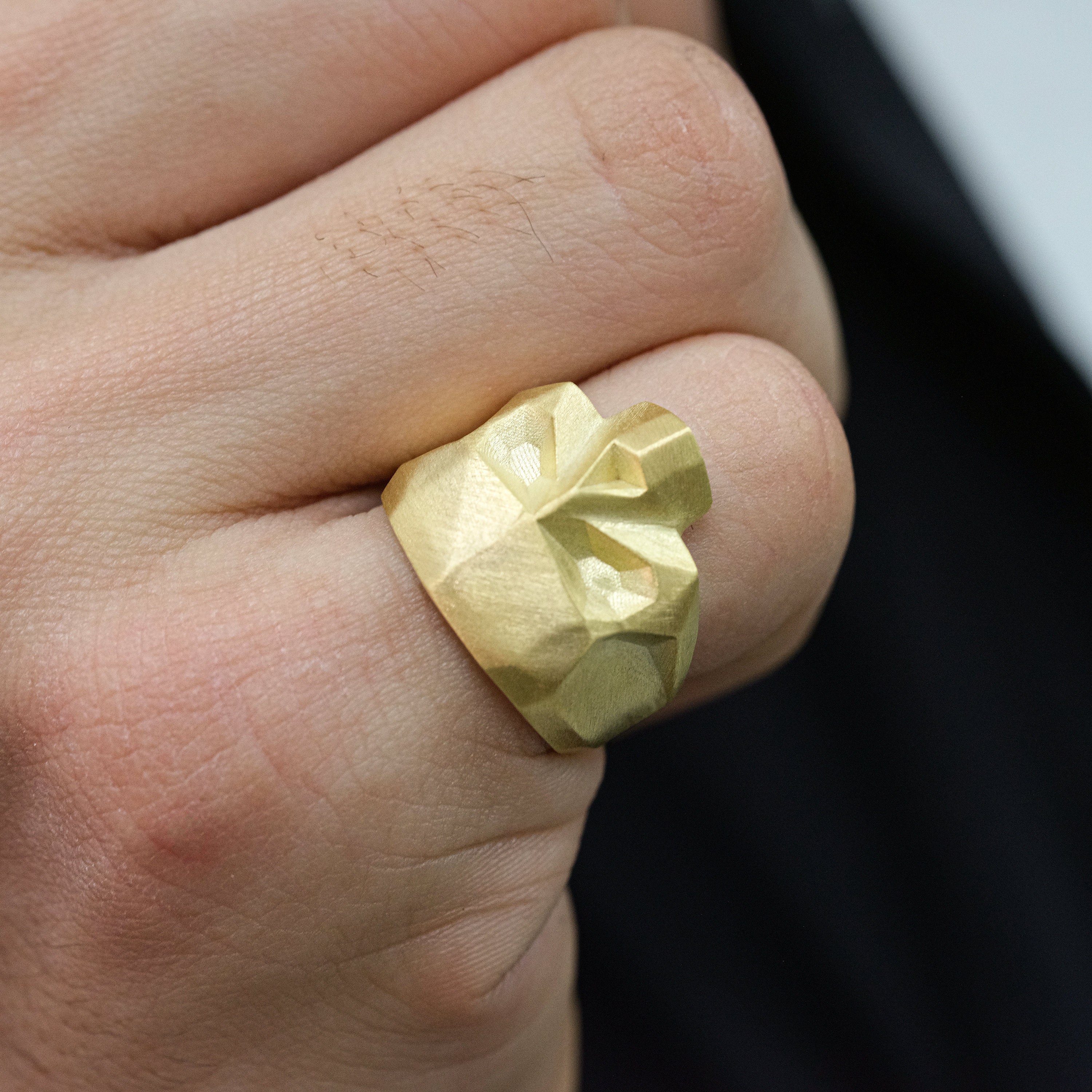 美品○GABORATORY ガボラトリー FAMELE LION RING 18K YELLOW