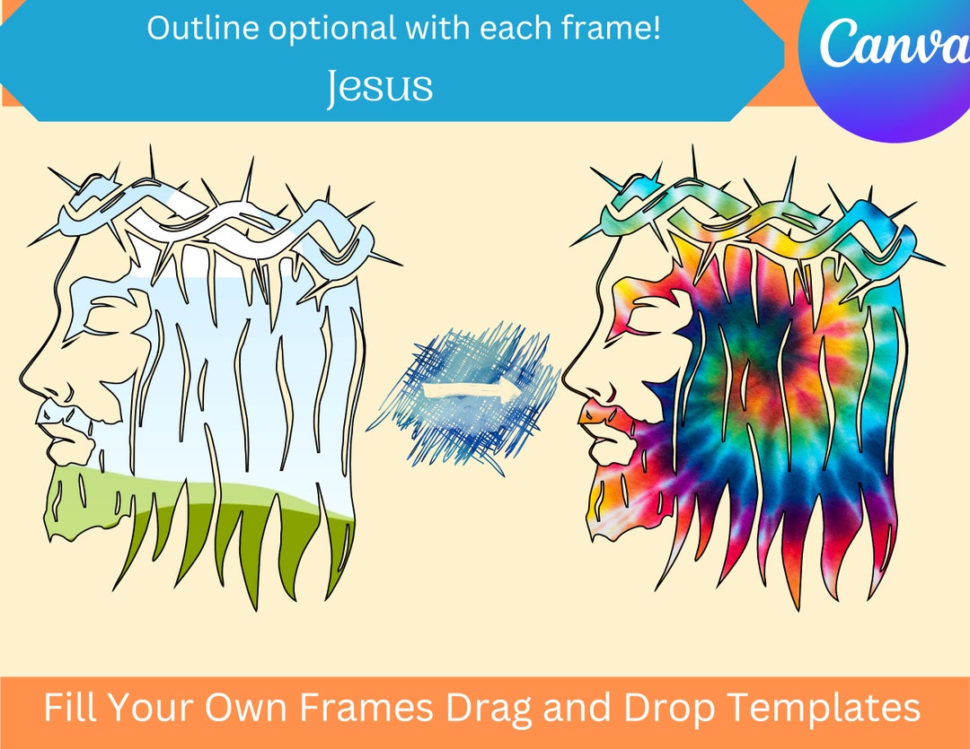 Religious Christian Jesus Canva Frame, Commercial and Personal, Custom ...