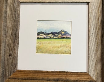 Original watercolor painting of Sutter Buttes in Colusa County