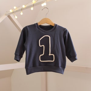 Sweatshirt number / sweater birthday / first birthday / second birthday / third birthday / personalized / sweater number / cord image 7
