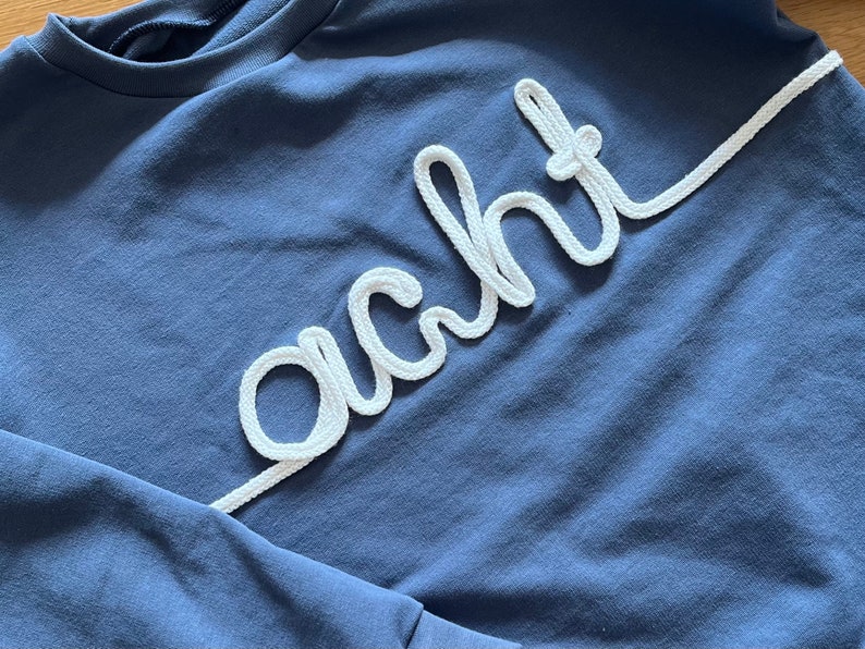 Sweatshirt / Pullover Geburtstag / vierter Geburtstag / fünfter Geburtstag / sechster Geburtstag / personalisiert / Pullover Zahl / Kordel Bild 7