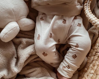 Pantaloni per bambini che crescono con il bambino | Pantaloni da bambino che crescono con te | Pantaloni per bambini panda | Pantaloni da bambino coniglietto | Pantaloni per bambini pinguini | Orsetto di pantaloni per bambini