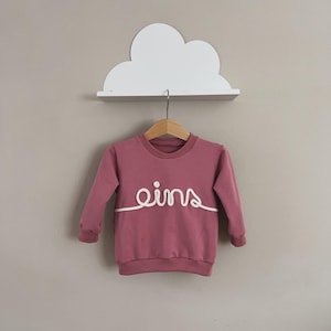 Sweatshirt / Pullover Geburtstag / erster Geburtstag / zweiter Geburtstag / dritter Geburtstag / personalisiert / Pullover Zahl / Kordel Bild 2