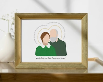 Saints Louis and Zelie Martin Quote | Catholic Wall Art | Wedding or Anniversary Gift | Printable