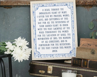 Catholic Morning Offering Prayer 8x10 poster print