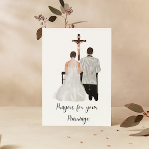 Carte de mariage catholique imprimable avec citation de St. Gianna - cadeau de mariage religieux