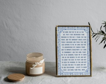 Traditional Catholic Daily Examen Prayer Card: Printable Wall Art Instant Download