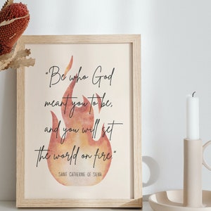 Catholic Wall Art - St. Catherine of Siena Printable Quote - Digital ...