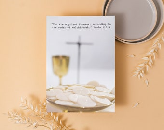 Catholic Priestly Ordination Congratulations Card | Printable Digital Download Priesthood Celebration Gift