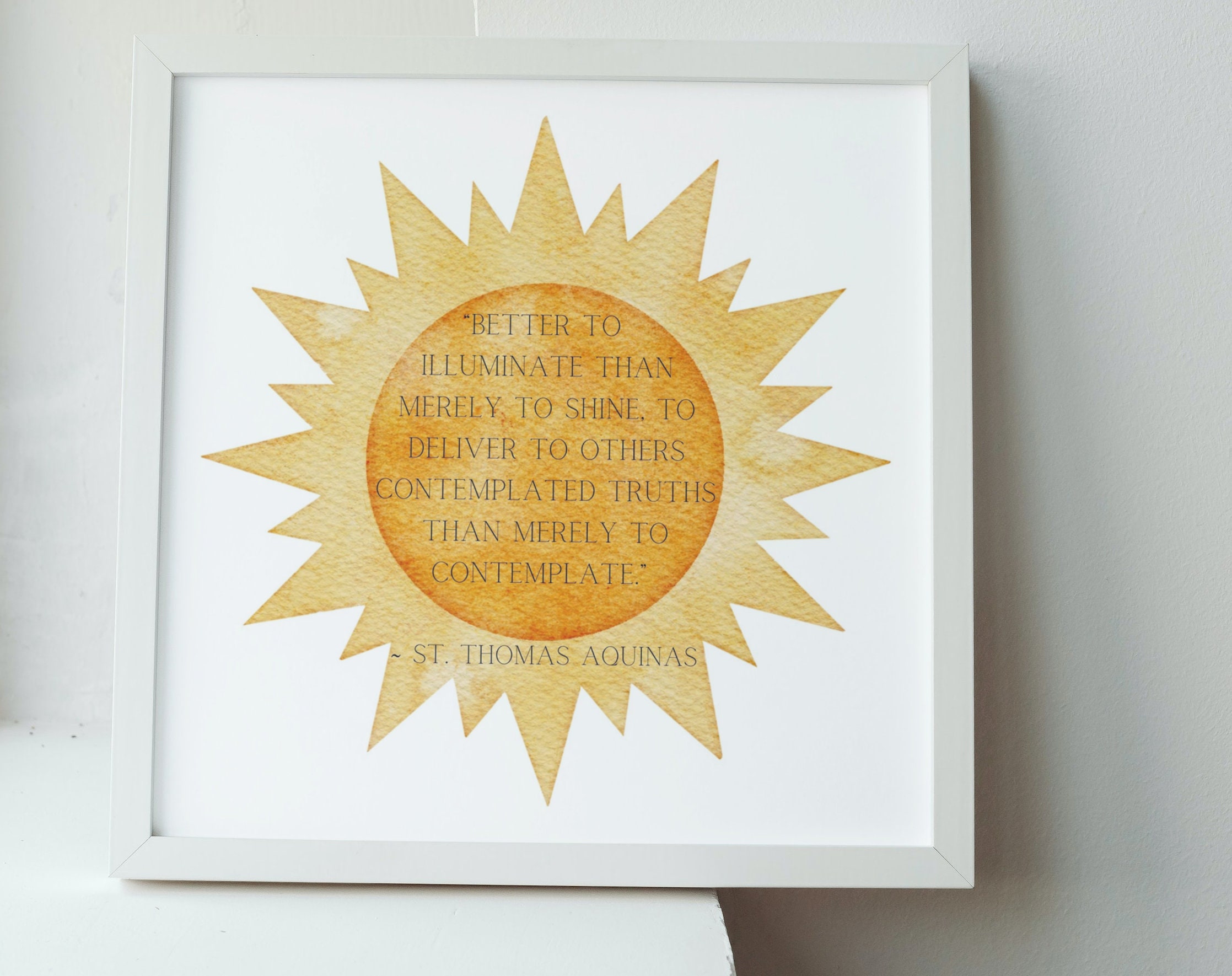 St. Thomas Aquinas Art Catholic Printable Wall Art Saint Thomas Aquinas