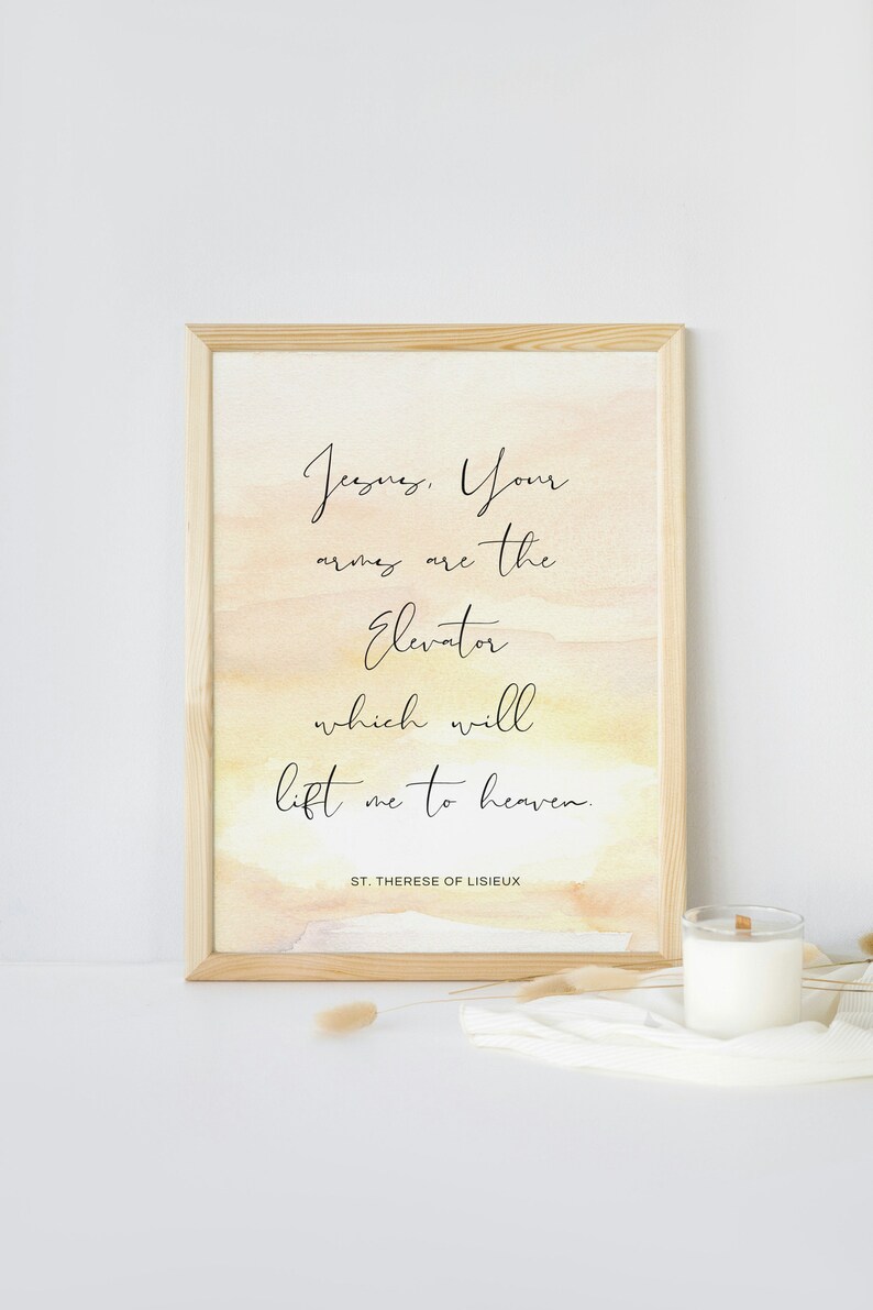 St. Therese of Lisieux Printable Quotes Saint Therese Wall Art Jesus