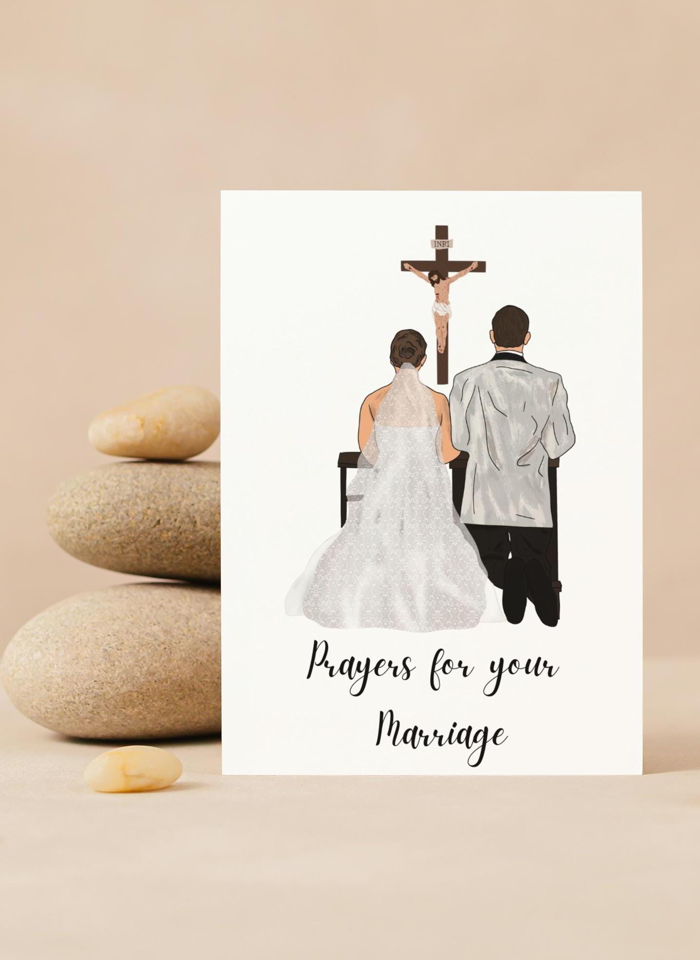 Catholic Wedding Card, Printable Catholic Card, Religious Wedding Card ...