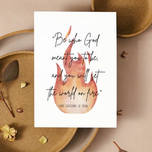 Catholic Confirmation Printable Card With Saint Quote for Digital ...