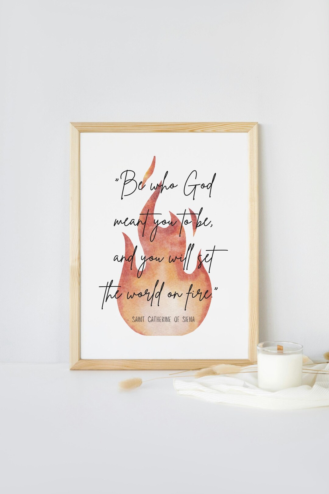 Catholic Wall Art - St. Catherine of Siena Printable Quote - Digital ...