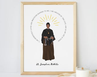 St. Josephine Bakhita Zitat Kunstdruck: Katholik Geschenk Konfirmation (PDF)