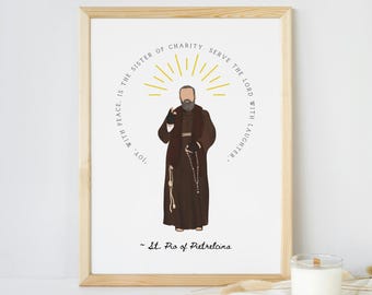 Padre Pio Quote Print: Catholic Wall Art (8x10 PDF)