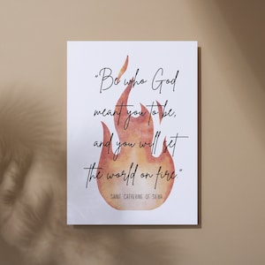 Catholic Confirmation Printable Card with Saint Quote for Digital Download