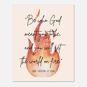 Catholic Wall Art - St. Catherine of Siena Printable Quote - Digital ...