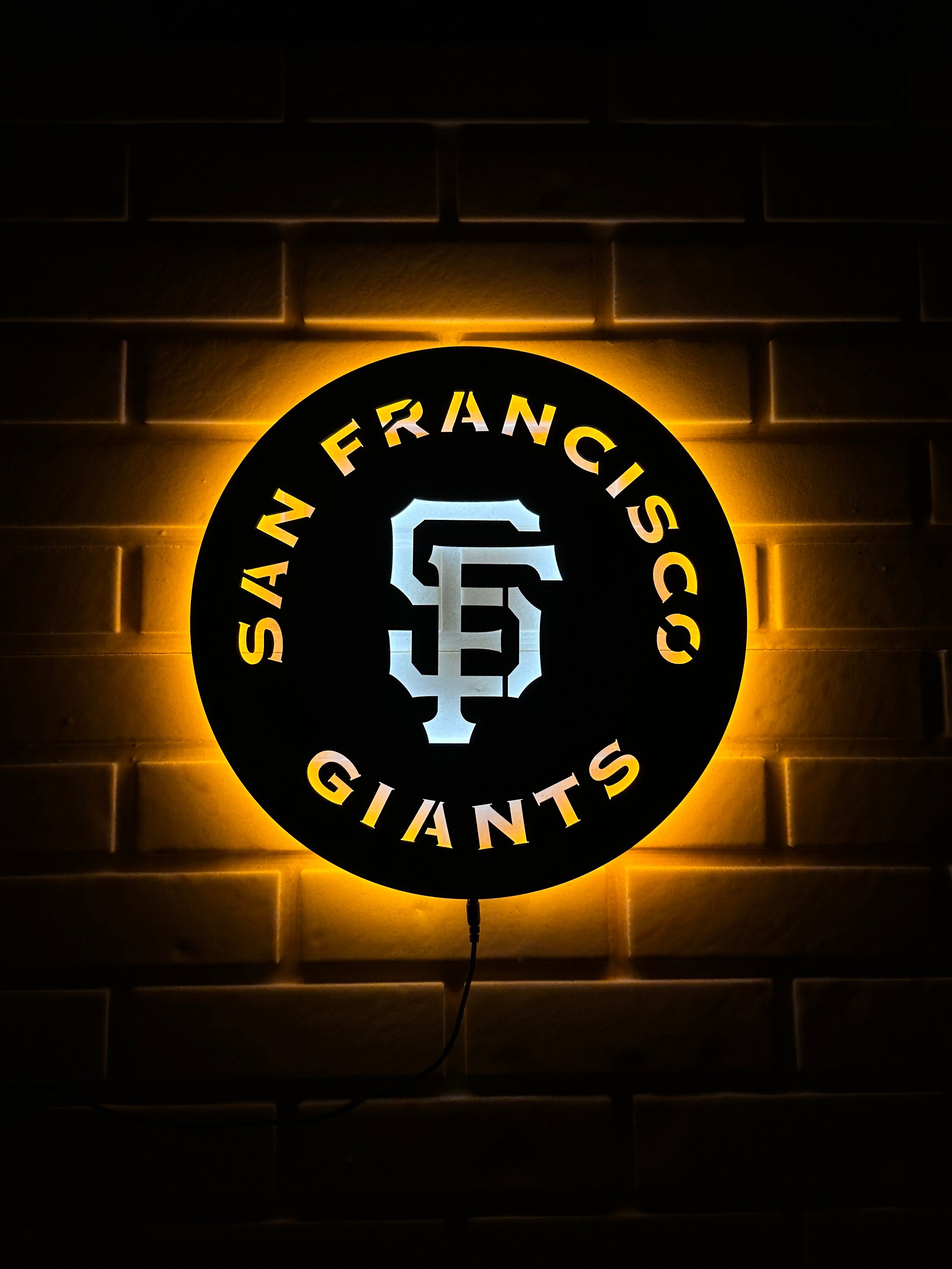 San Francisco Giants Led Sign San Francisco Giants Wall Art Etsy