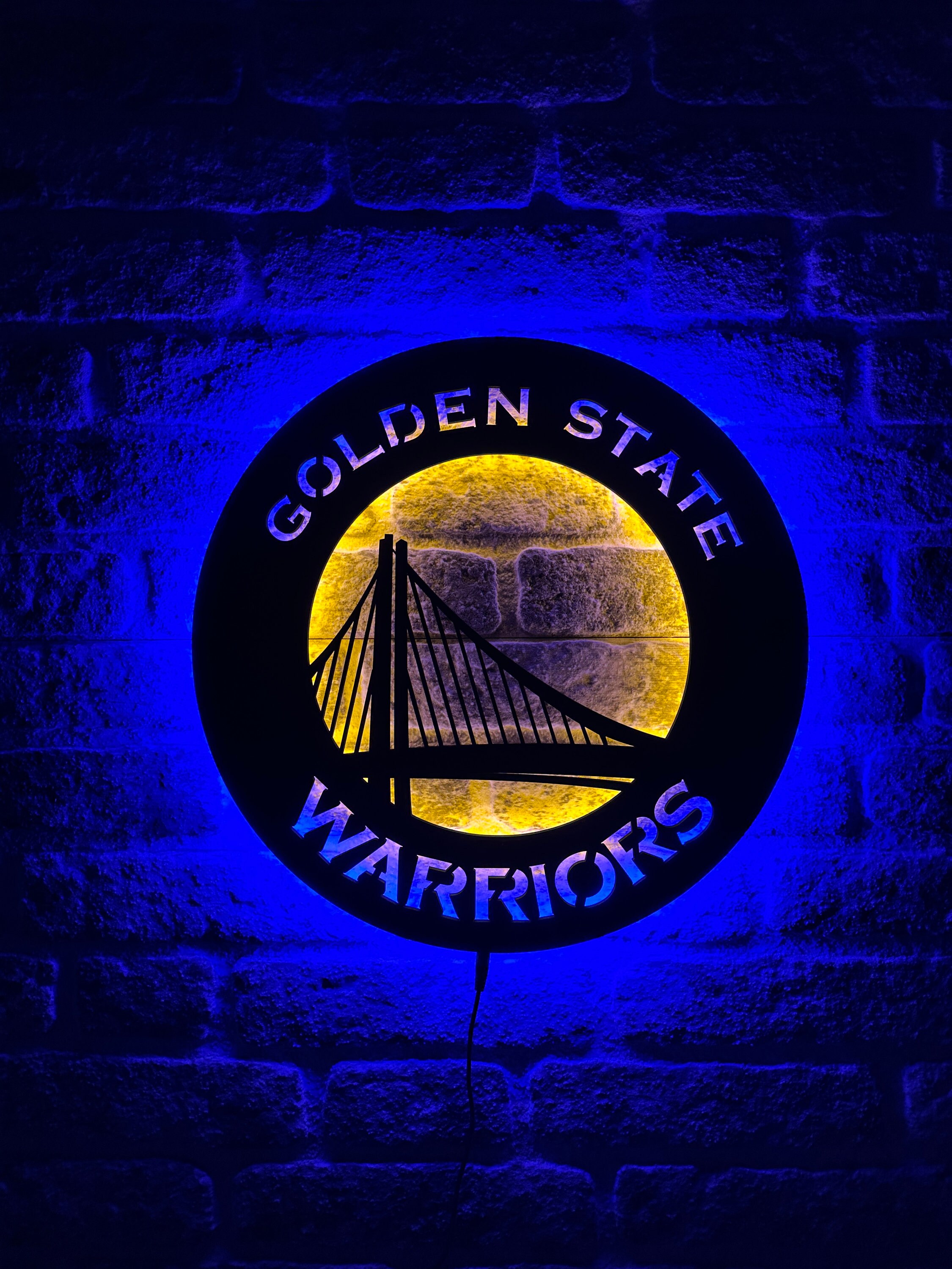 Luminária Led 16 Cores, Golden State Warriors, Basquete, Jogo