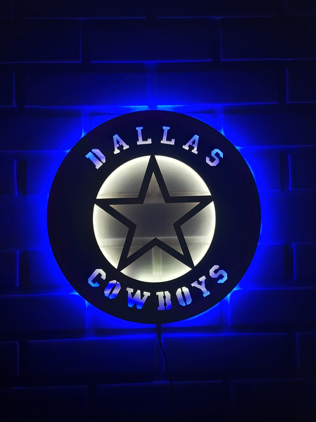 dallas-cowboys-led-sign-dallas-cowboys-led-light-wood-wall-etsy