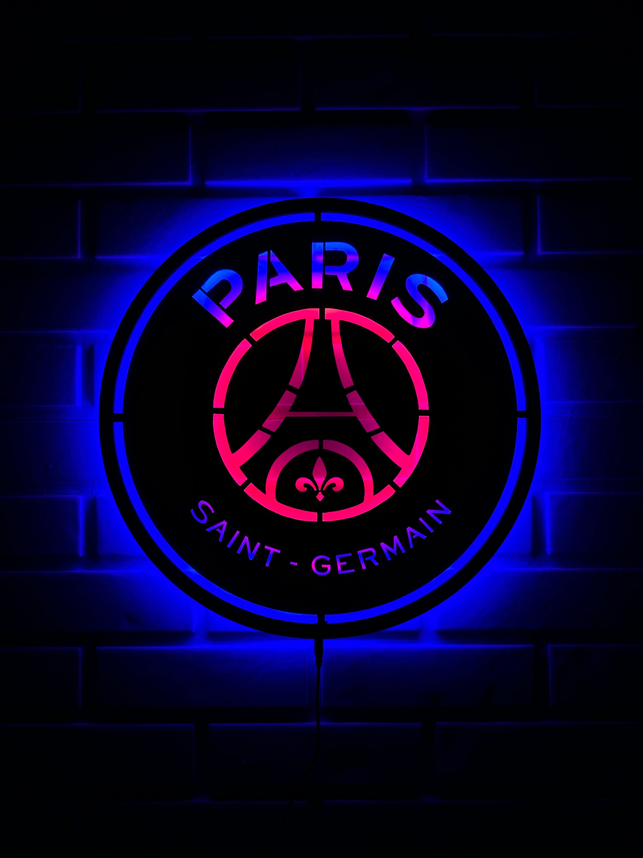 lampe 3d led Mbappé PSG — Création-plexi