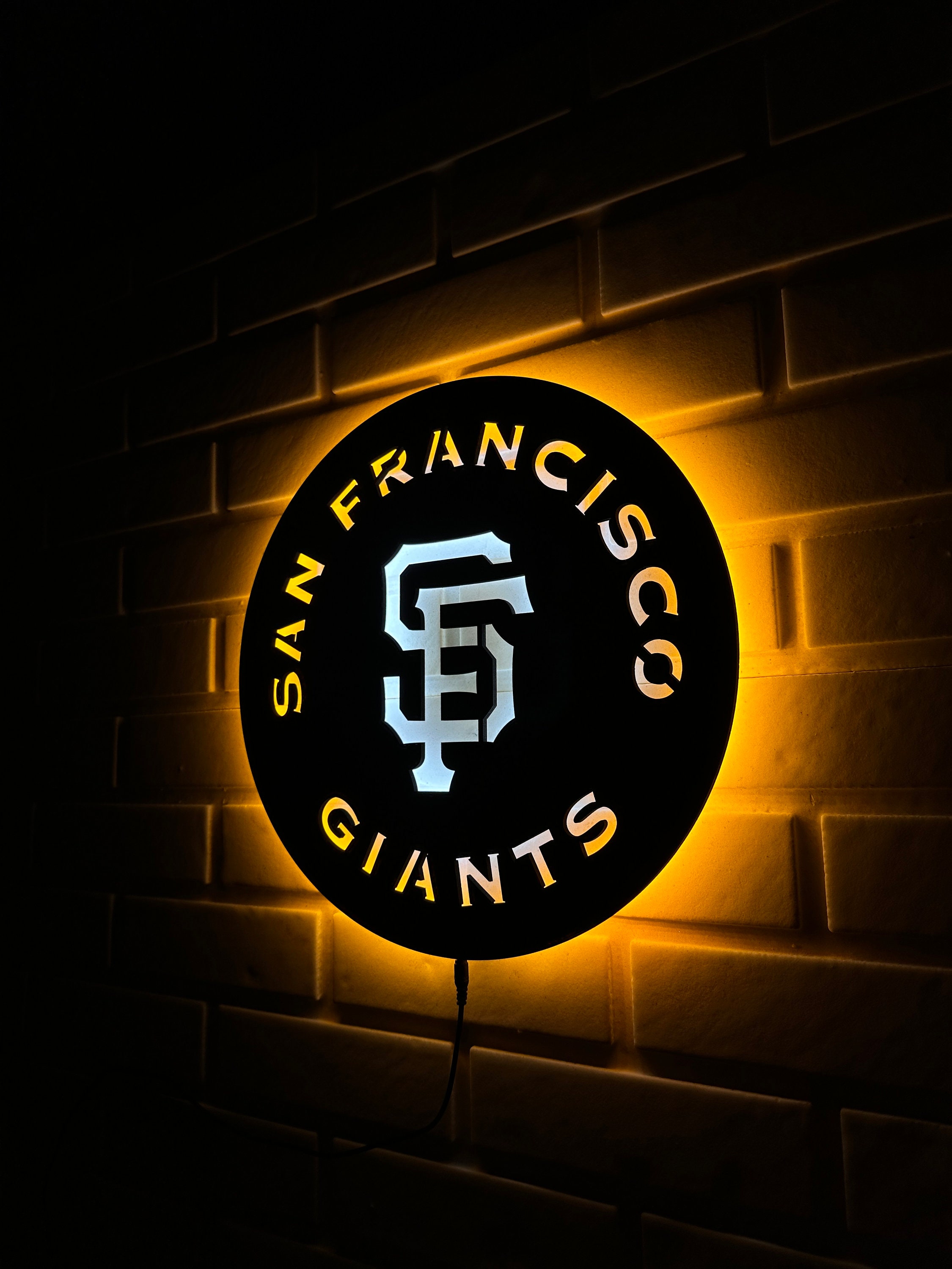 San Francisco Giants Led Sign San Francisco Giants Wall Art Etsy