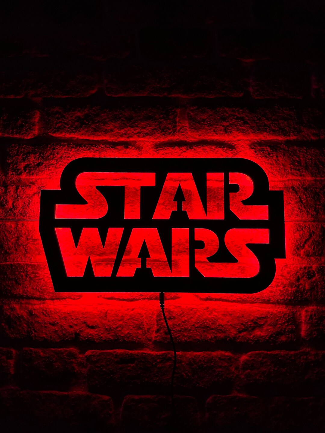 Star Wars Led Sign Star Wars Wall Art Star Wars Led Light Etsy