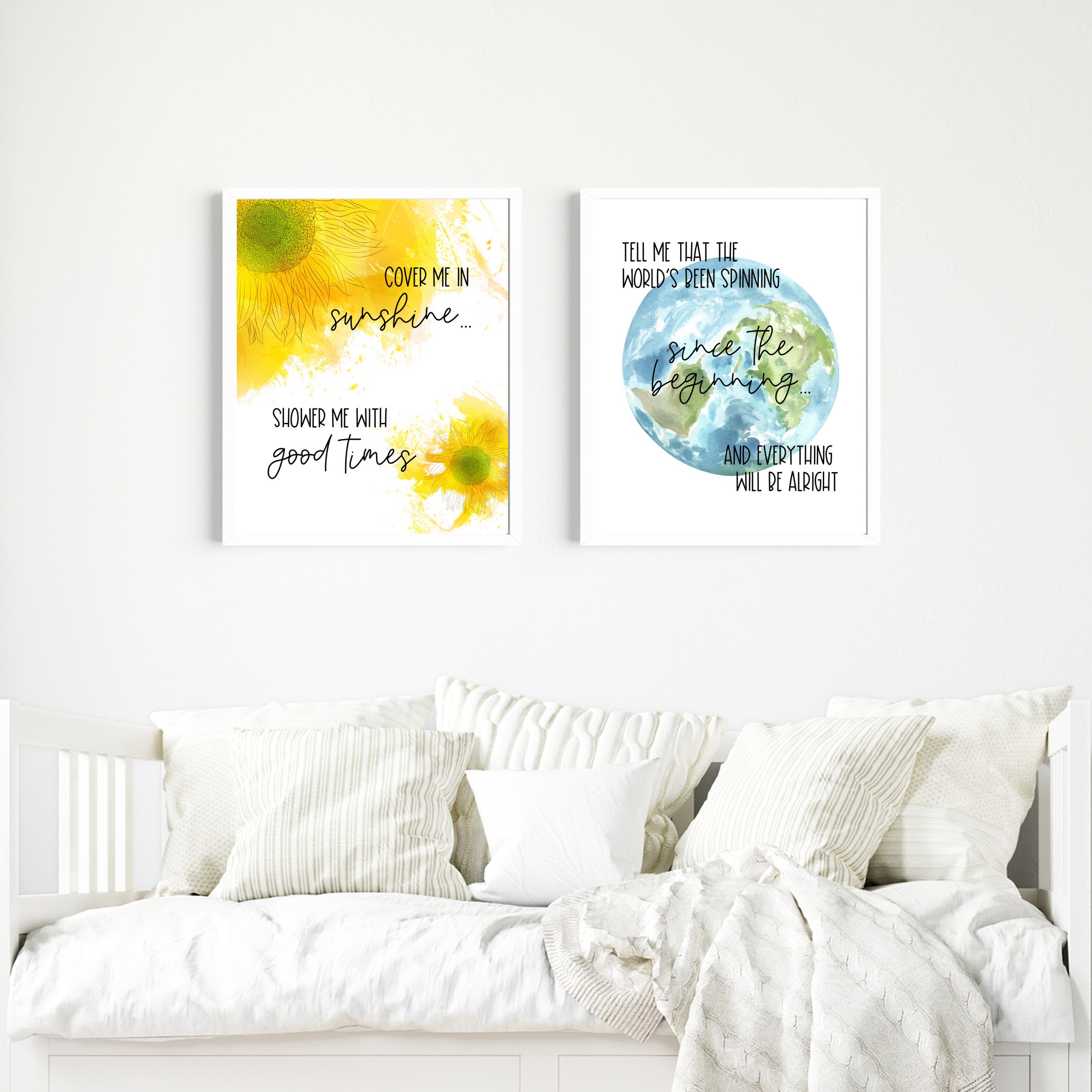 Cover Me in Sunshine lyrics printable wall art