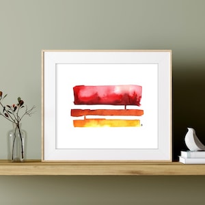 Autumn |  Watercolor Painting Print, Modern Art, Fine Art Print, Abstract Watercolor Art