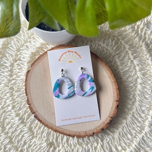 Multicolor Earrings /Polymer Clay Earrings/Statement Earrings/Stud Earrings