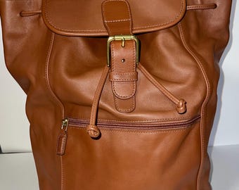 Vintage Coach Backpack 4938 Nubuc Leather Chamois Bag Made