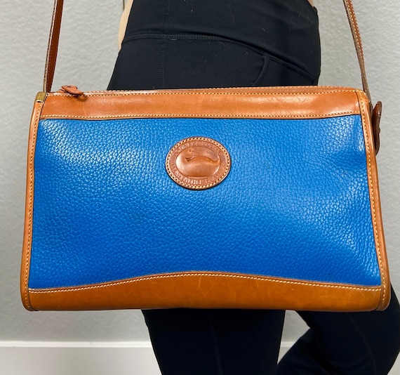 Vintage Dooney & Bourke ドゥーニー　バッグ　ネイビー Dooney and Bourke FRENCH BLUE Zip Top Bag so Rare Vintage - Etsy