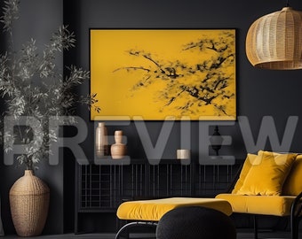 10 Japandi Rahmen MockUp / Japandi Stil Gelb Mockup / Rahmen Mockup Bundle / Foto / Digital Art Mockups / Template Frame Art / PSD