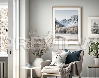 Set 2 - 10 Skandinavische Rahmen Mockup / 10 Rahmen Mock Ups / Skandinavischer Stil Interieur / Rahmen Mock up Bundle / Vorlage Rahmen Kunst / PSD