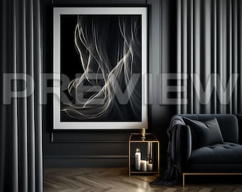 Modern Room Frame Mockup Bundle: Interior Stock Photo (PSD)