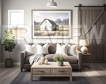 10 Modern Farmhouse Frame Mock Ups / Modern Style Mock Up / Frame Mock up Bundle / Stylish Stock Photo / Template Frame Art / PSD