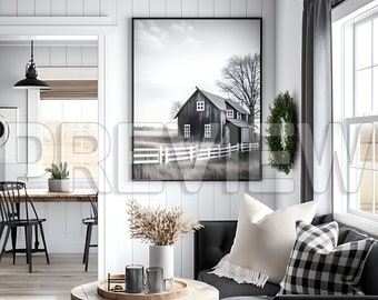 10 Modern Farmhouse Frame Mockup / Modern Style Mock Up / Frame Mockup Bundle / Elegant Stock Photo mock up / Template Frame Art mockup / PSD
